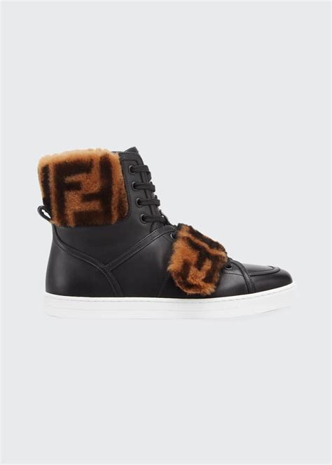 fendi shearling sneakers|Fendi clothing for women.